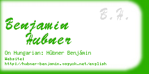 benjamin hubner business card