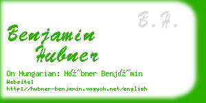 benjamin hubner business card